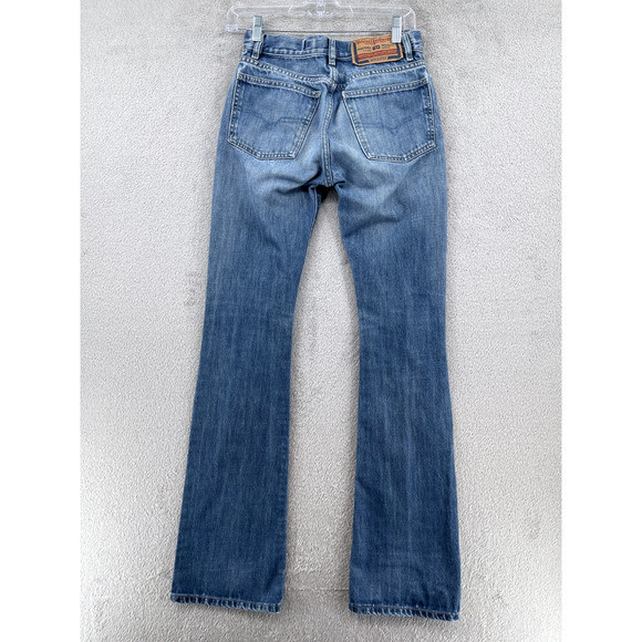 Diesel Jeans Women 26 Blue Bootcut 32" Inseam Italy Made 100% Cotton Midrise Y2K - Picture 5 of 14